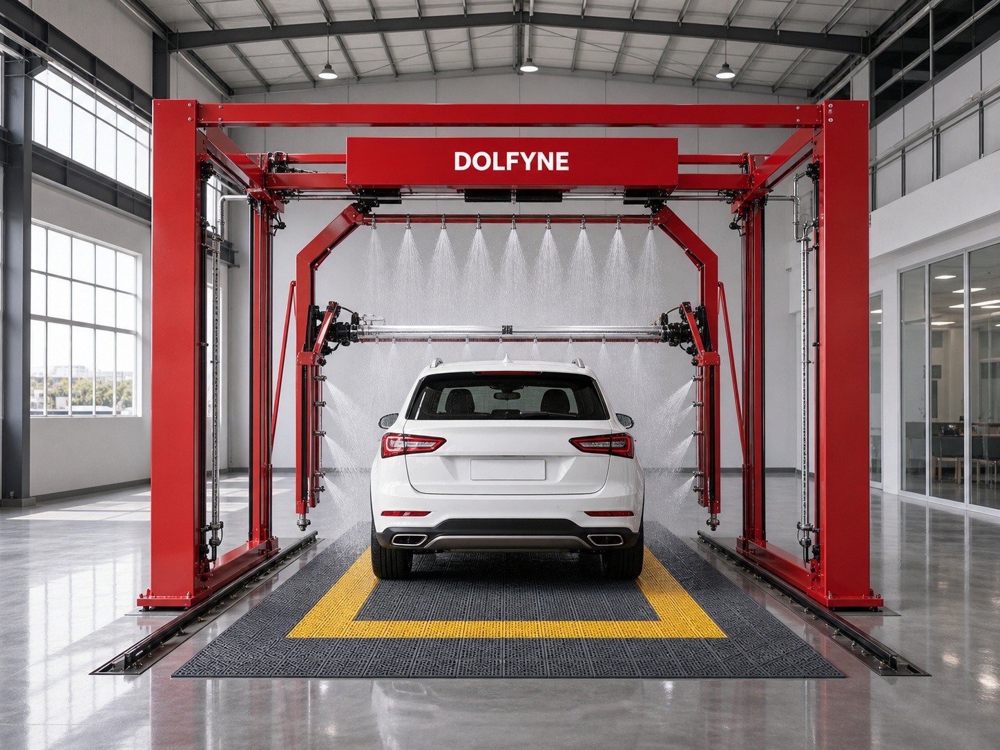 Automatic car wash at service station