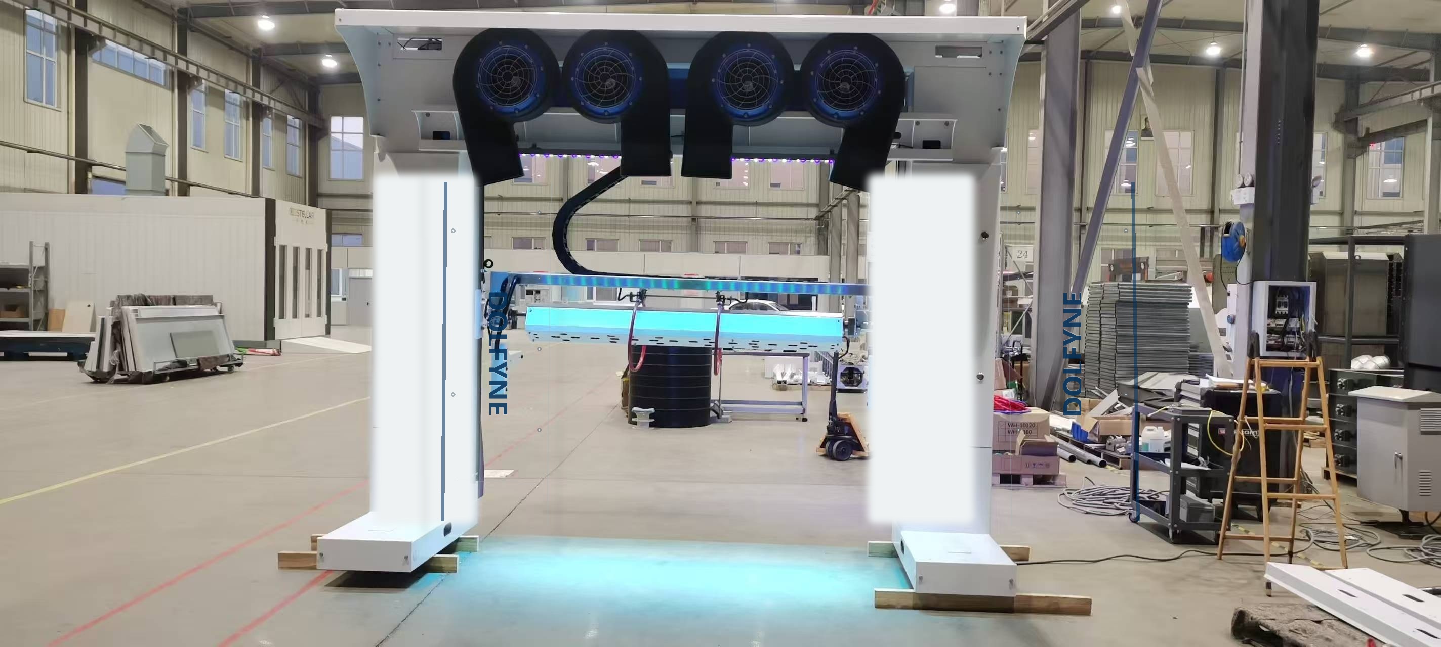 Automatic gantry wash equipment