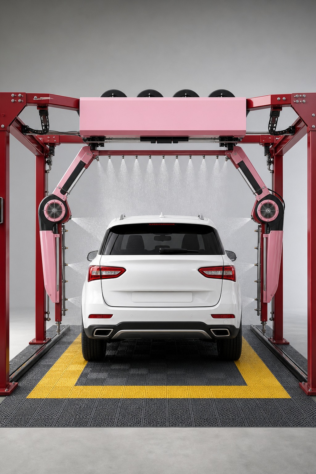 Automatic gantry wash front view